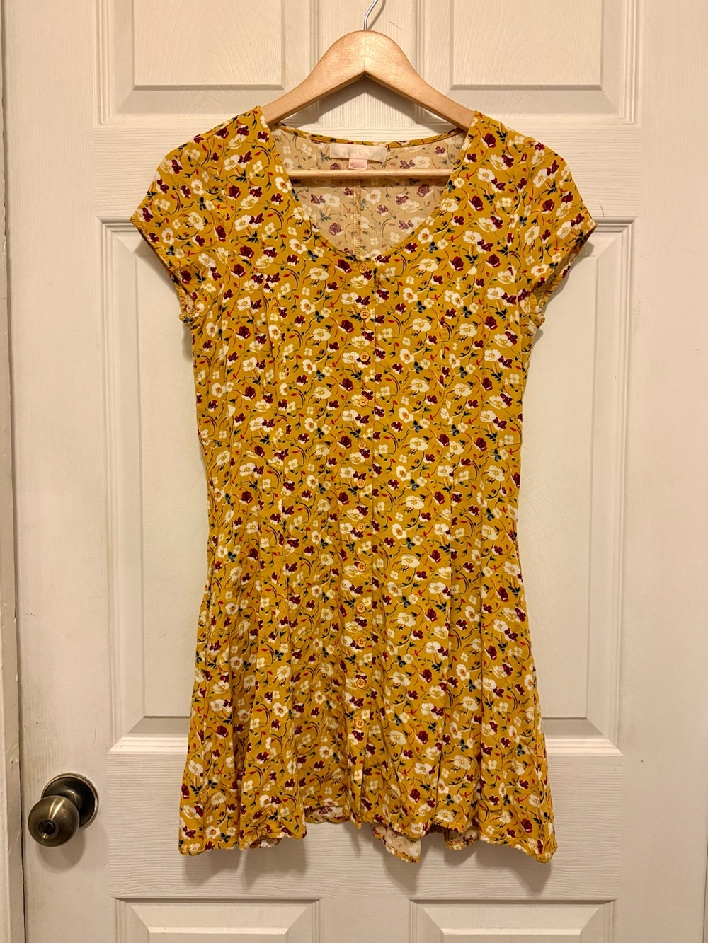 Cute Button Up Mini Dress